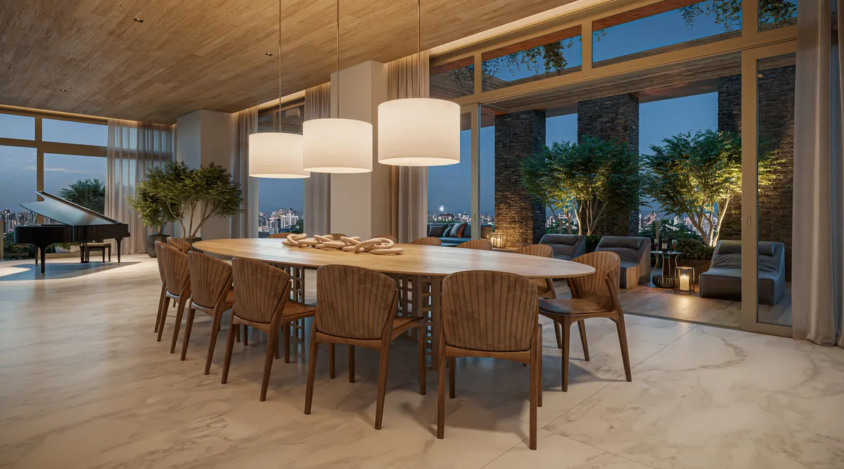 Residencial Manira: living · cobertura do apartamento