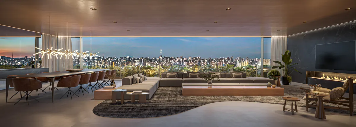 Residencial Manira: living do apartamento