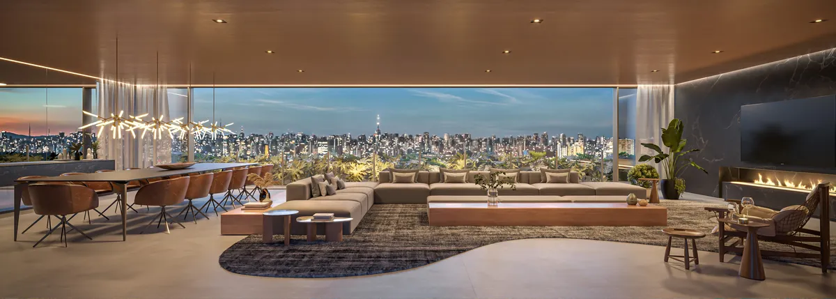 Residencial Manira: living do apartamento
